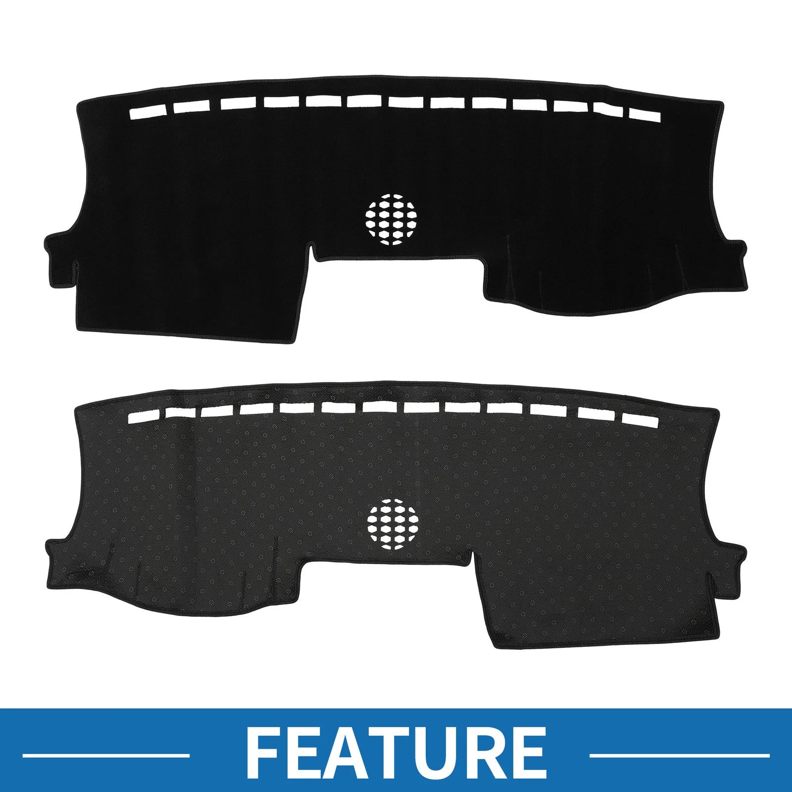 Dashboard Cover Mat for Ford Ranger (2024) Sun Protector Pad Black
