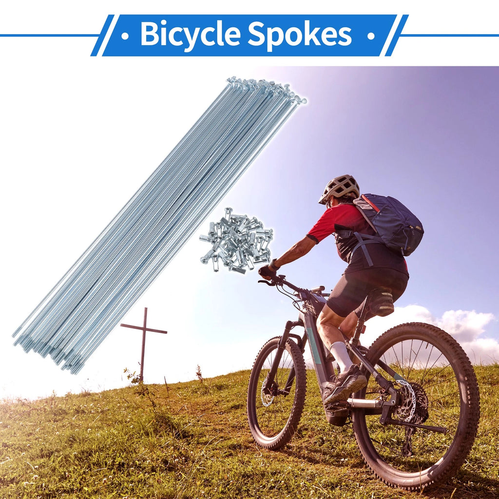 Bicycle Spoke Nipple Set 12G Galvanized Universal 288mm for All Makes (Universal)