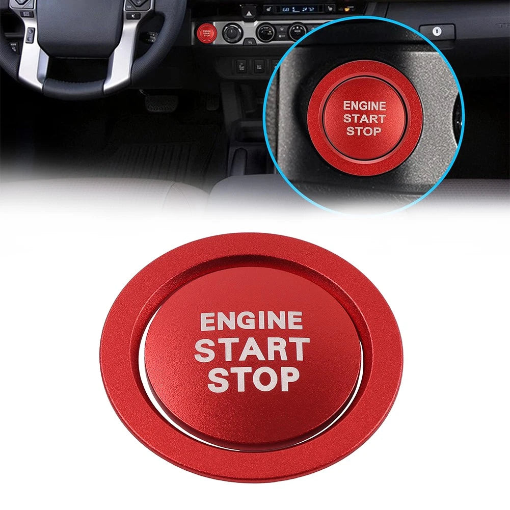 Red Engine Start Stop Push Button Cover Ring For Toyota Tacoma Yaris Prius RAV4