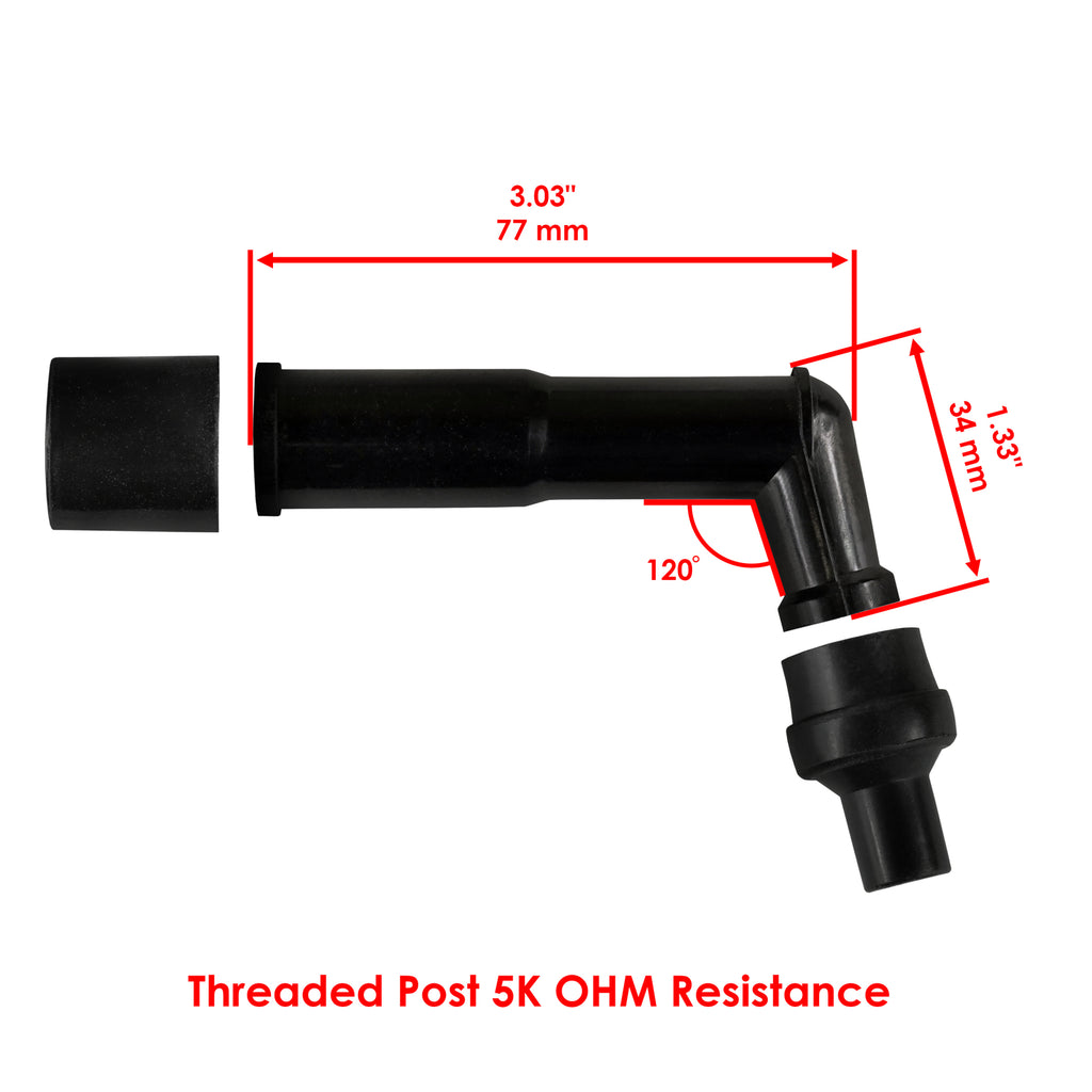 Spark Plug Boot Cap 120 Degrees for Kawasaki Vulcan 1500 Nomad (1999–2004)