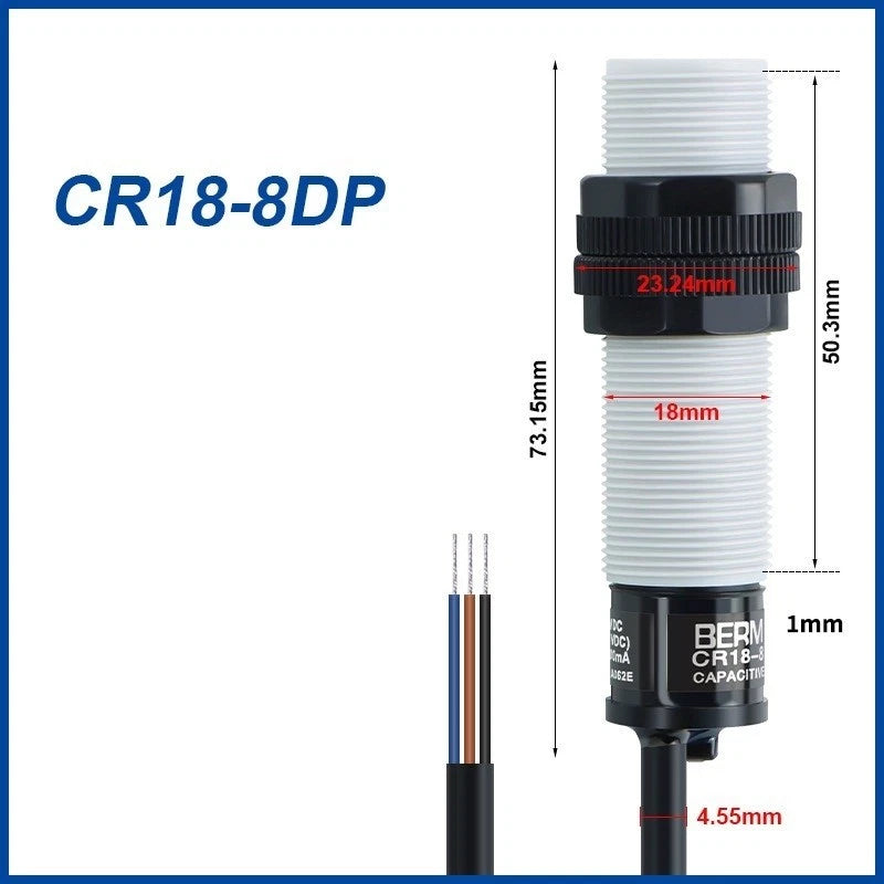8mm Capacitive Proximity Sensor Switch with Wire LED Indicator