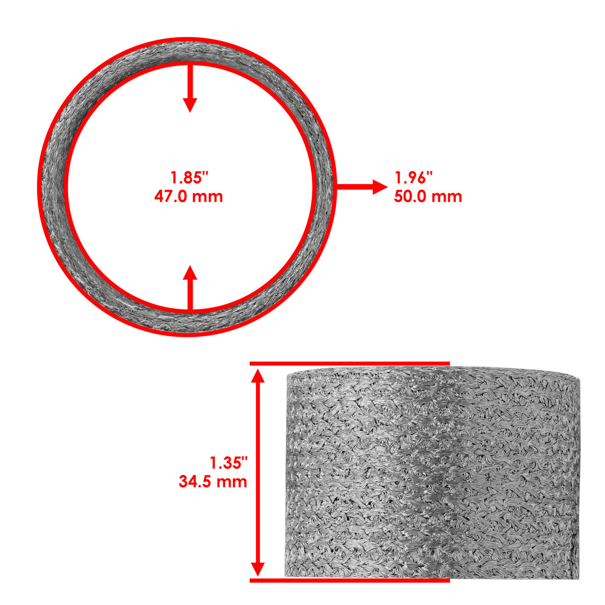 Exhaust Muffler Donut Gasket Replacement for Yamaha YZF600R (1995–2007)