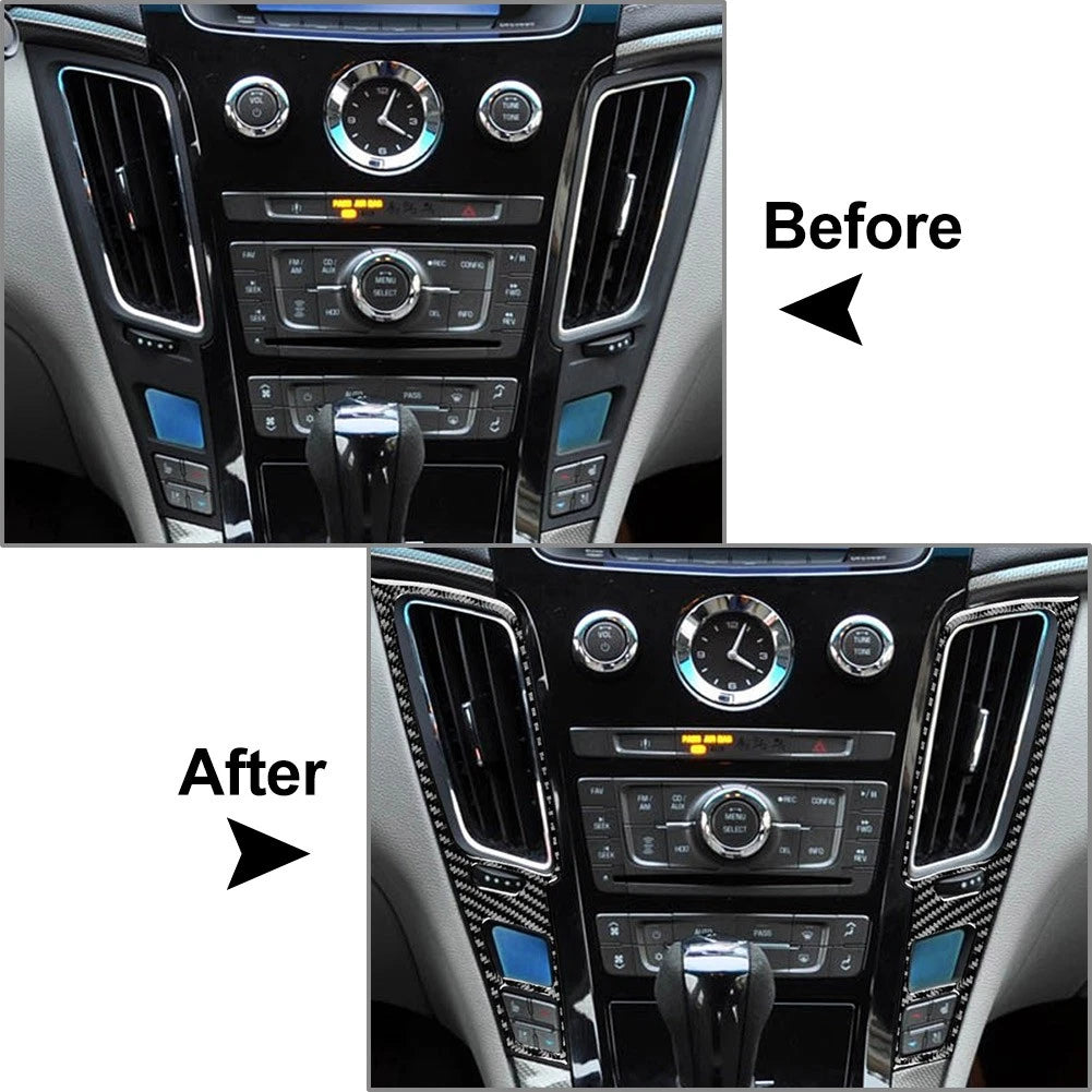 2Pcs Central Console Air Vent Frame Cover Trim for Cadillac CTS (2008–2013)