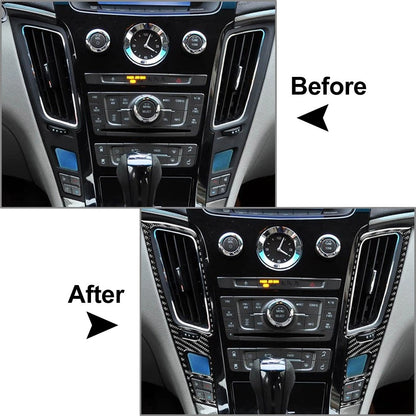 2Pcs Central Console Air Vent Frame Cover Trim for Cadillac CTS (2008–2013)