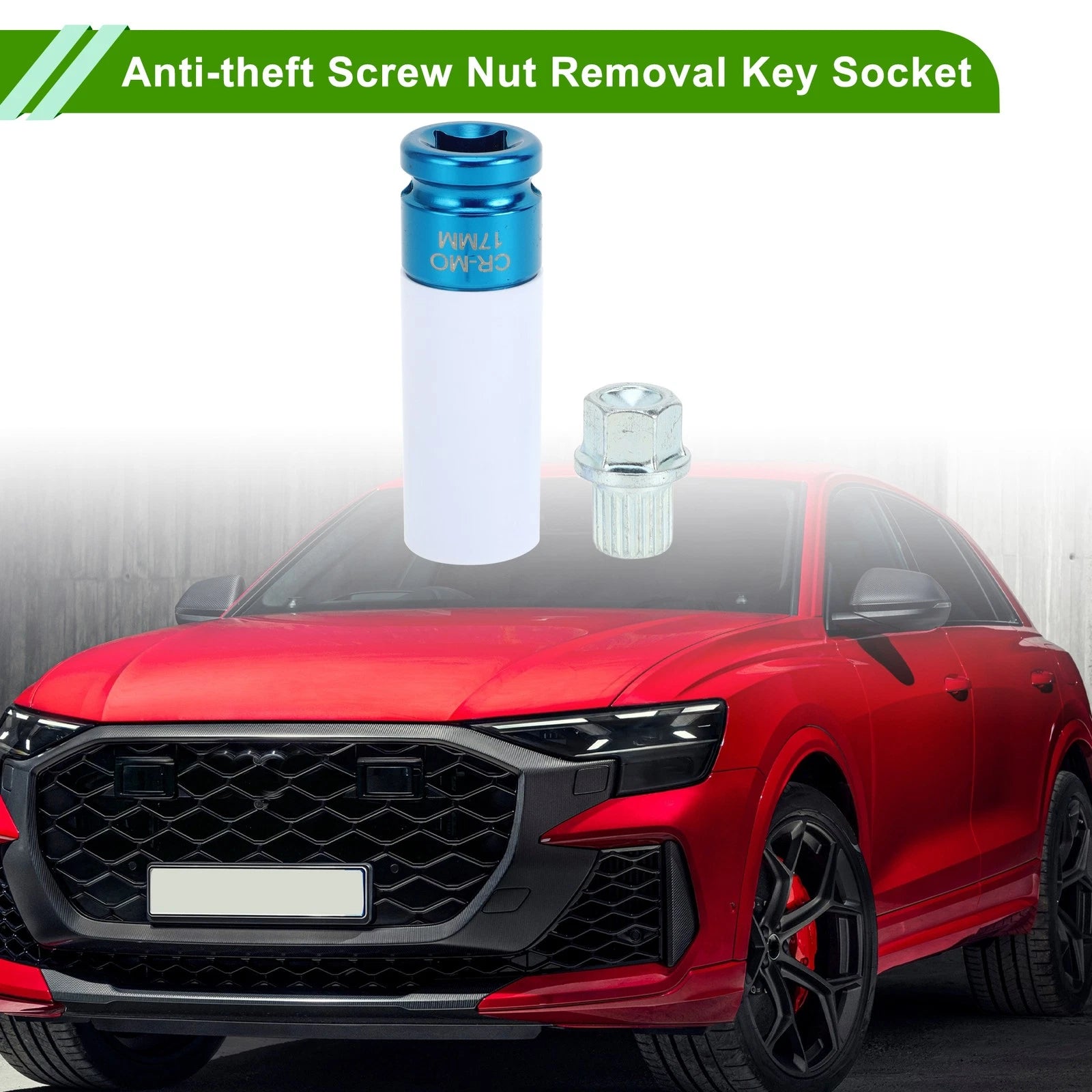 Wheel Lock Lug Nut Key Socket Type for Audi VW (8/20PT 2005–2018)