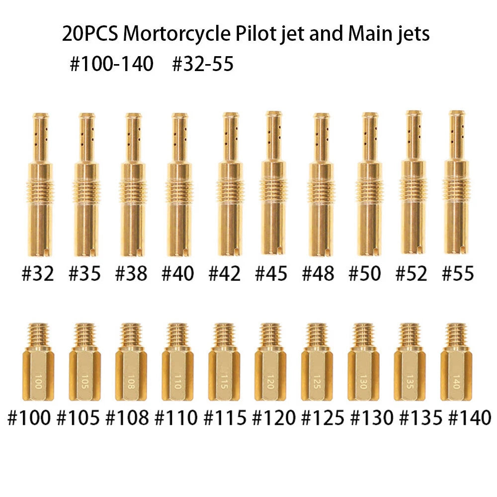 20x Carburetor Main Jet Kit 100-140, 32-55 for Keihin PWK