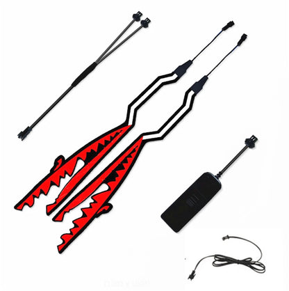 Shark Style Helmet Light Strip LED Night Signal Light Stripe Glowing Bars