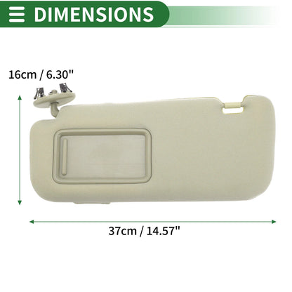 Left Sun Visor for Toyota Corolla (2009–2013) with Mirror No. 74320-12L50