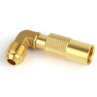 Propane Elbow Adapter for 3/8" Male Flare Connection (Brass)
