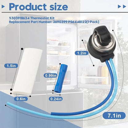 Defrost Thermostat Kit for Refrigerator (2690399, PS6448122)
