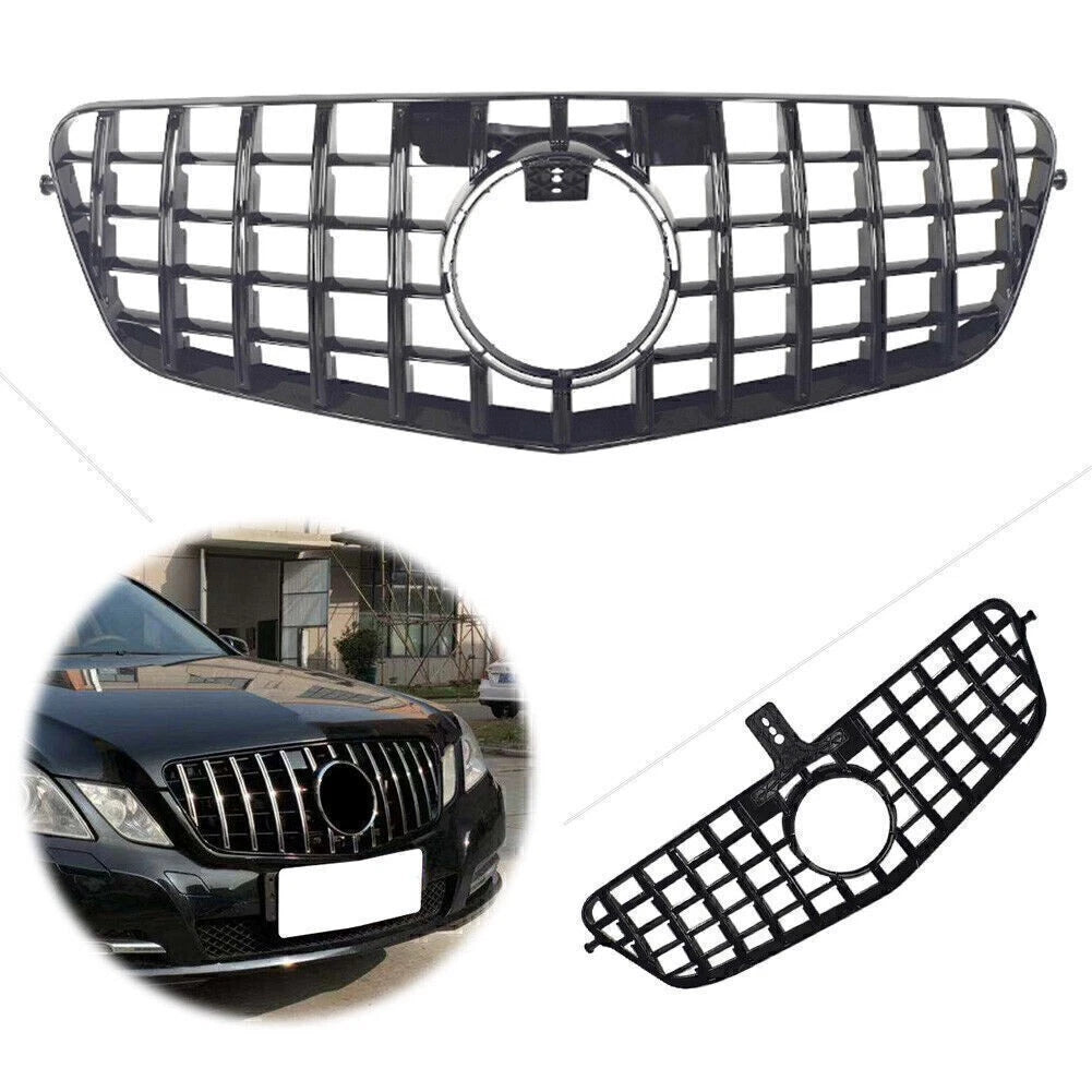 Gloss Black Front Grille for Mercedes Benz E-Class W212 (2010–2013)