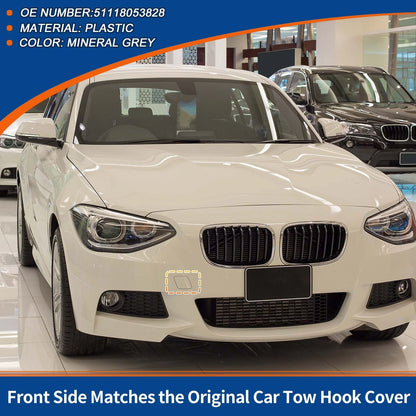Front Tow Hook Cover for BMW 114i (2012–2014) No. 51118053828 Mineral Grey