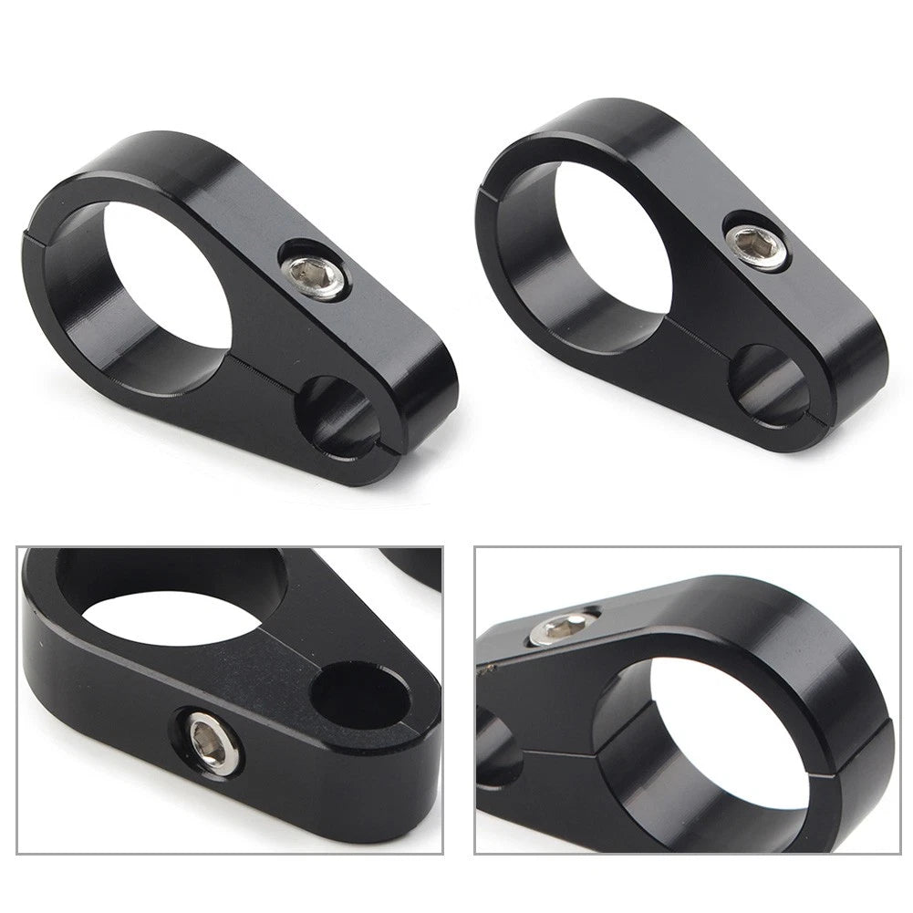 2X Brake Clutch Cable Wire Clamp Clip for Harley (1'' Handlebar)