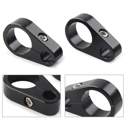 2X Brake Clutch Cable Wire Clamp Clip for Harley (1'' Handlebar)