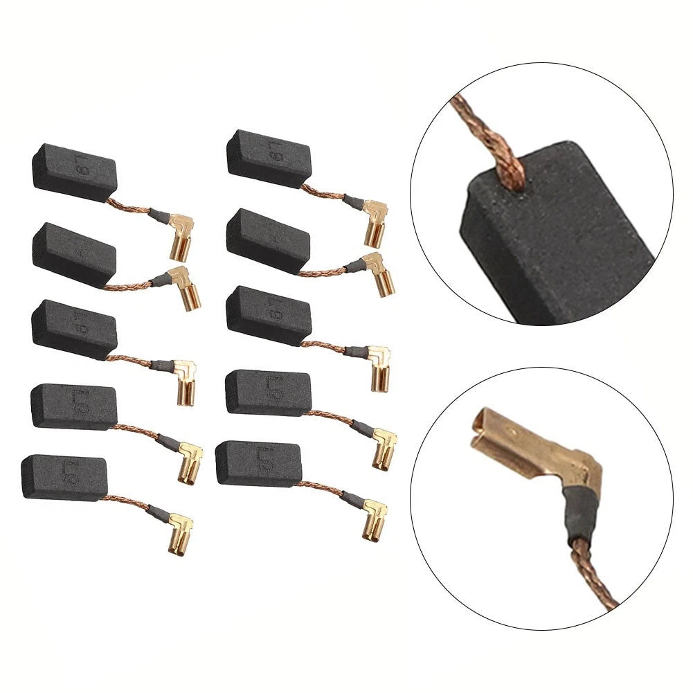 Pack of 10 Carbon Brushes for DWE4120 DWE4011 Angle Grinder