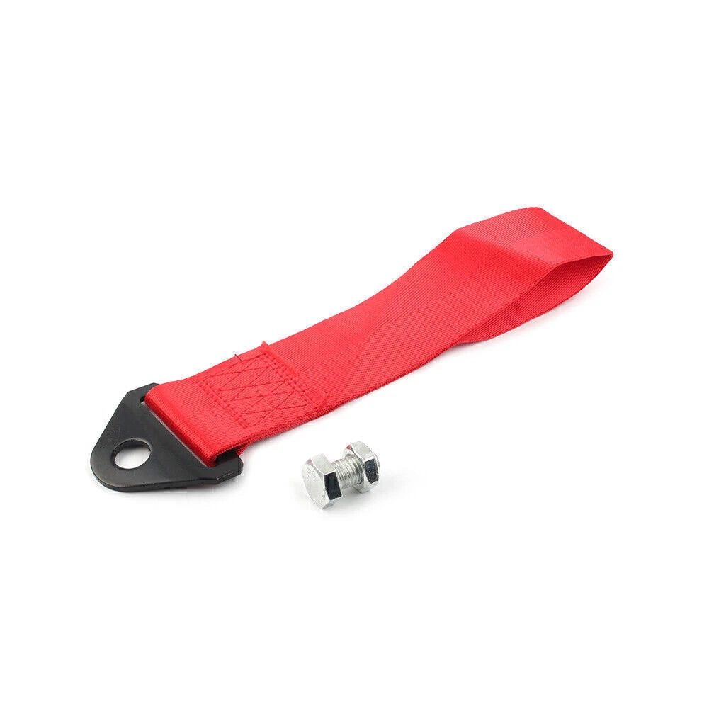 Tow Strap for Universal Racing Car (Rally Hook, Red)