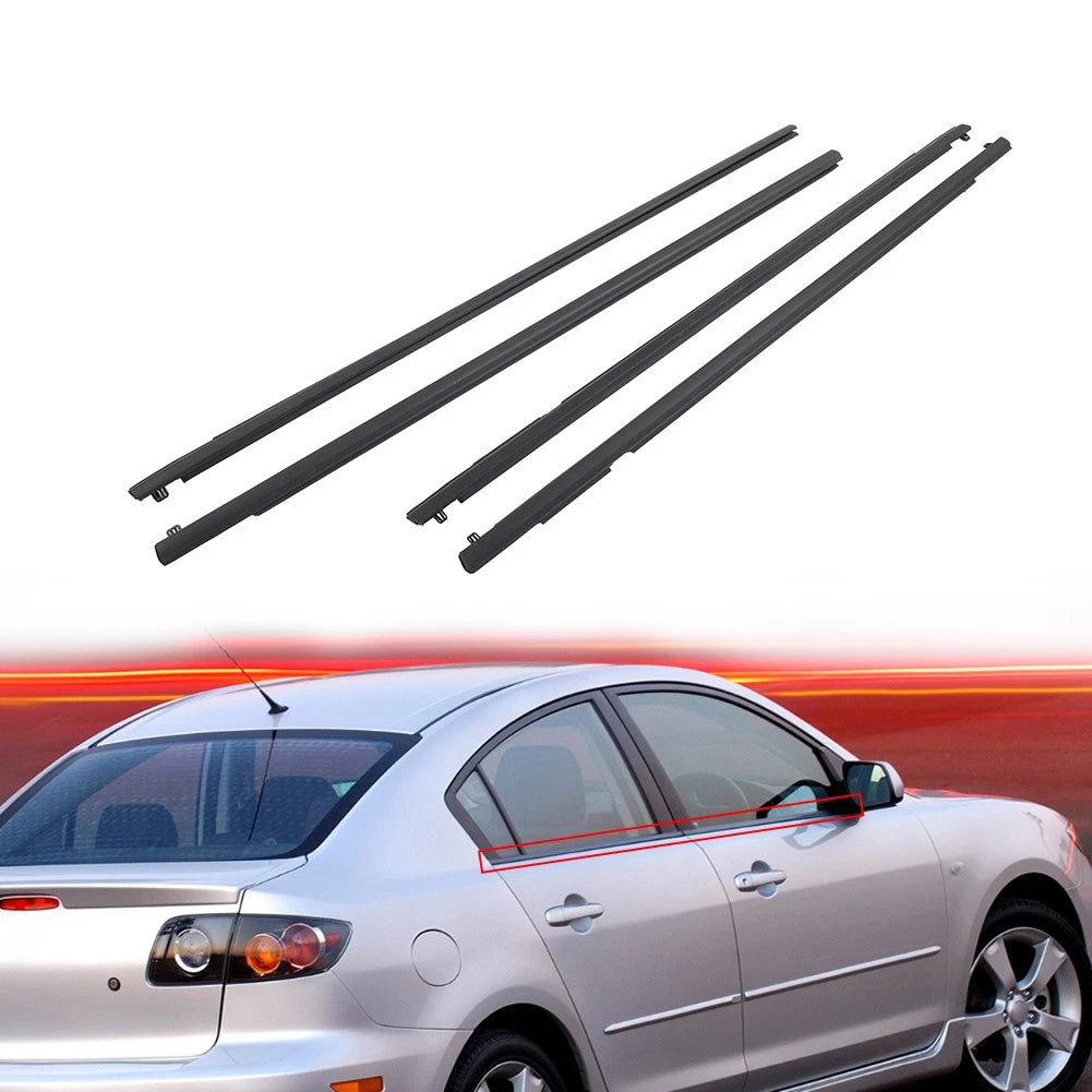 Outer Door Window Weatherstrip Seal Belt For Mazda 3 BK Series Sedan 2004-2009