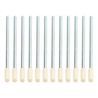 12 Wool Grinding Heads for Rotary Polishing Tools (65mm Long Handle)