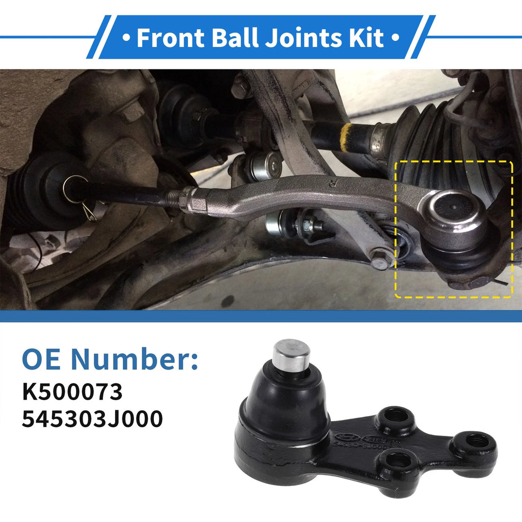 2 Pcs Front Lower Ball Joints Replacement for Hyundai Veracruz (2007–2012)