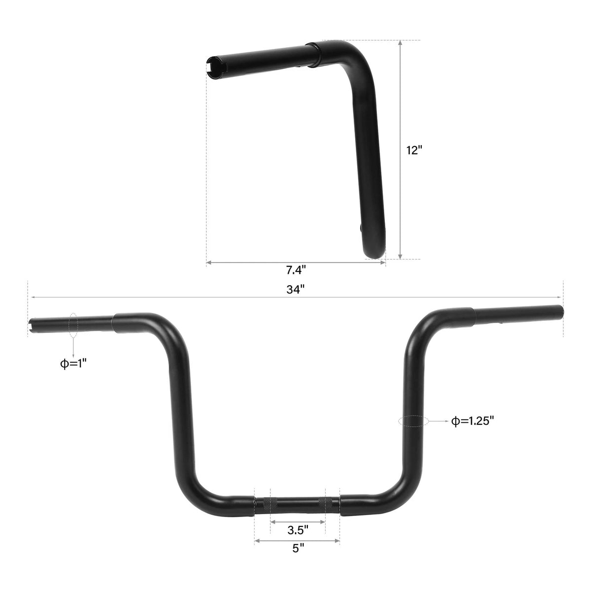 1 1/4" Ape Hanger Handlebar for Harley Sportster 1200 (Fits 2004–2023)