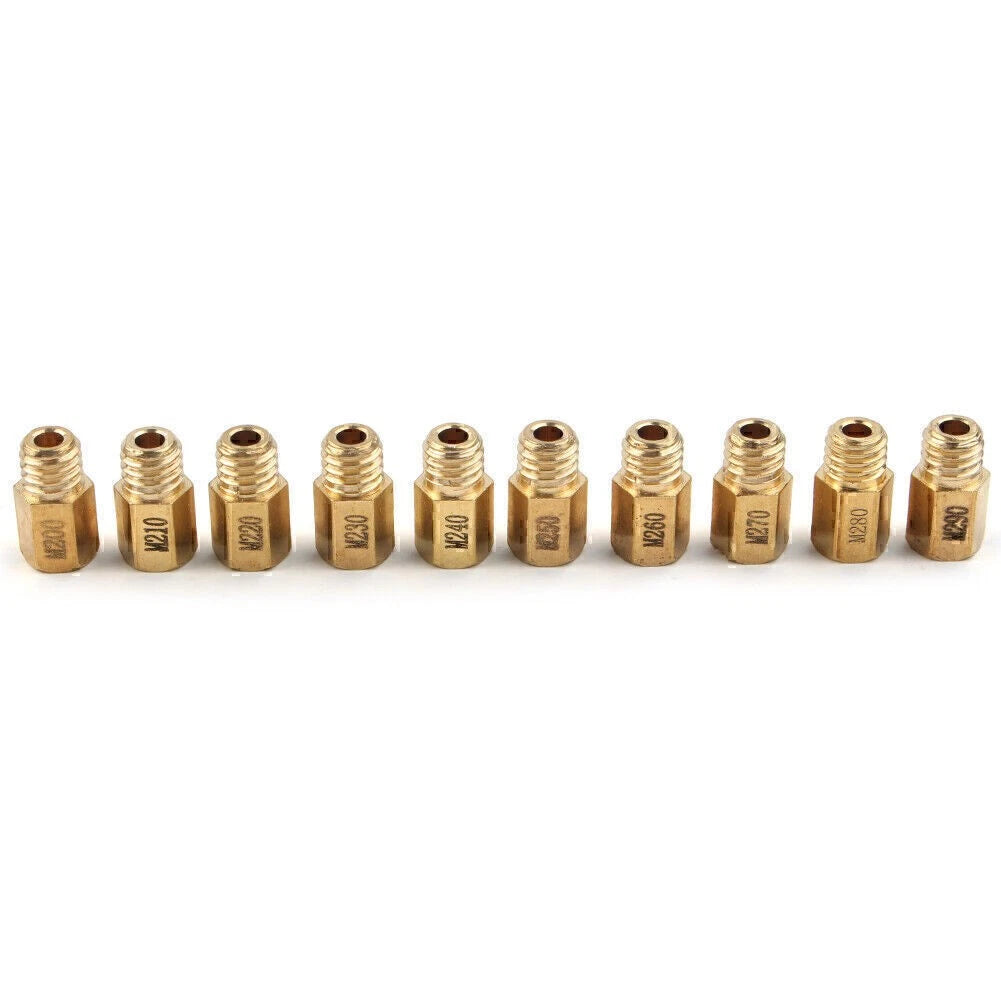 10 Pcs Hex Type Main Jets for Mikuni VM/TM/TMX Carburetor (200-290)