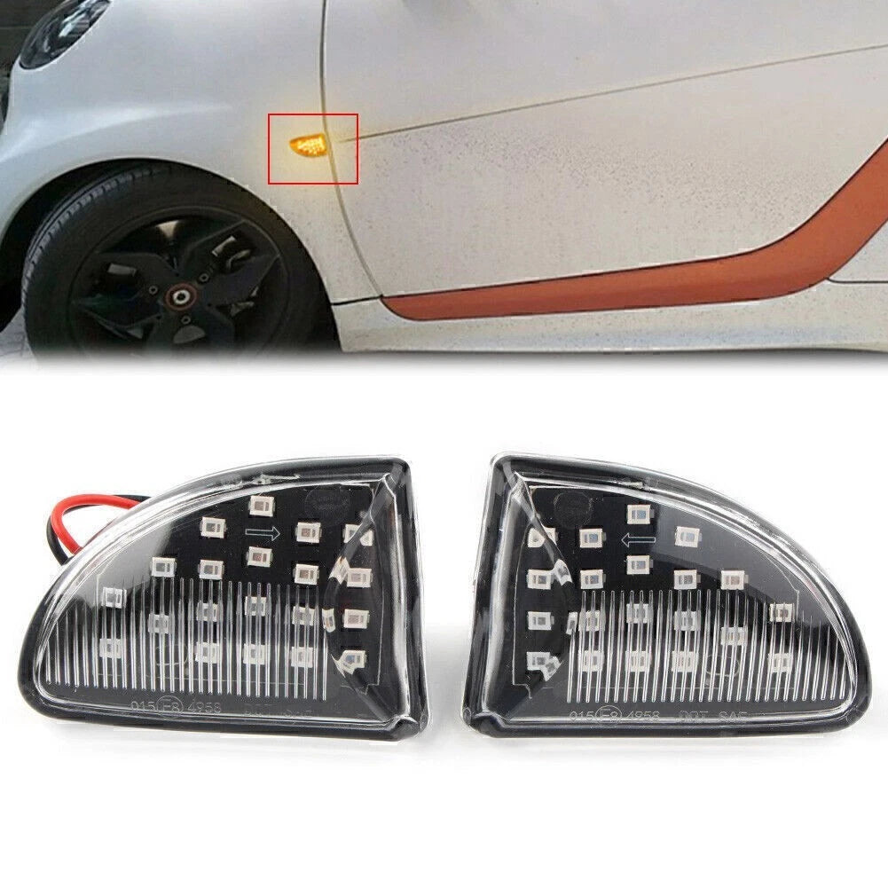 Amber LED Sequential Dynamic Side Marker Light for Smart Fortwo W451 (2007–2014)