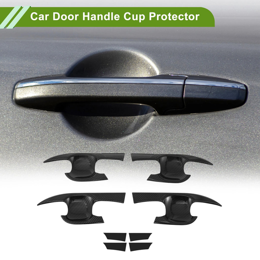 Door Handle Cup Protector for Toyota Camry Replacement Black Carbon Style (2018–2024)