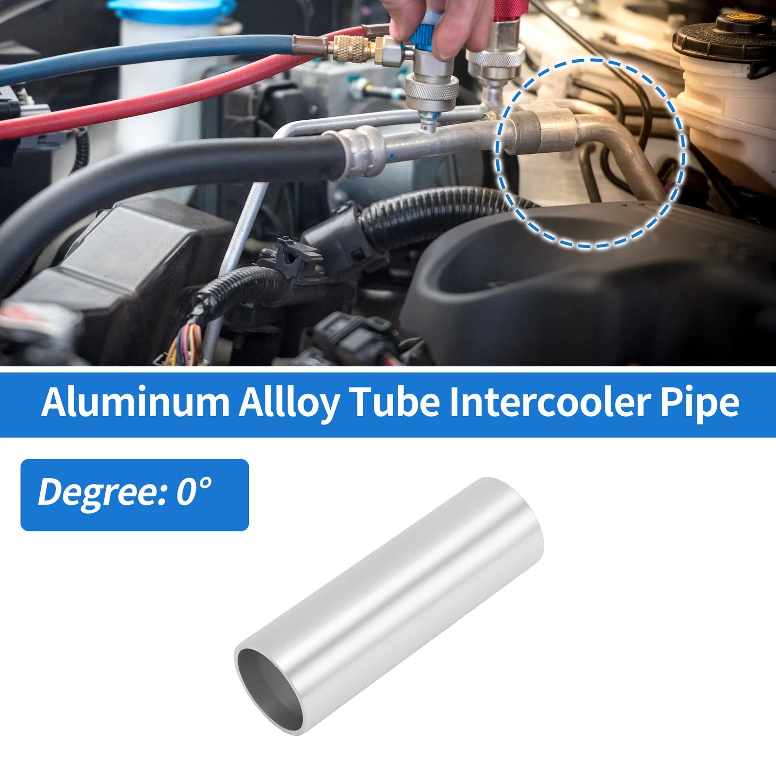 Intercooler Pipe 0.98" OD 3" Length for Universal Applications (0°)