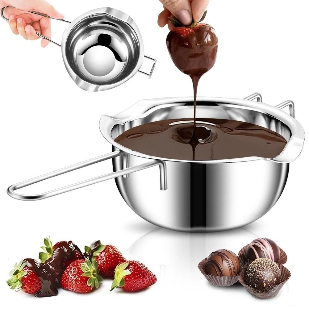 Stainless Steel Chocolate Melting Pot for Multi-Purpose Cooking
