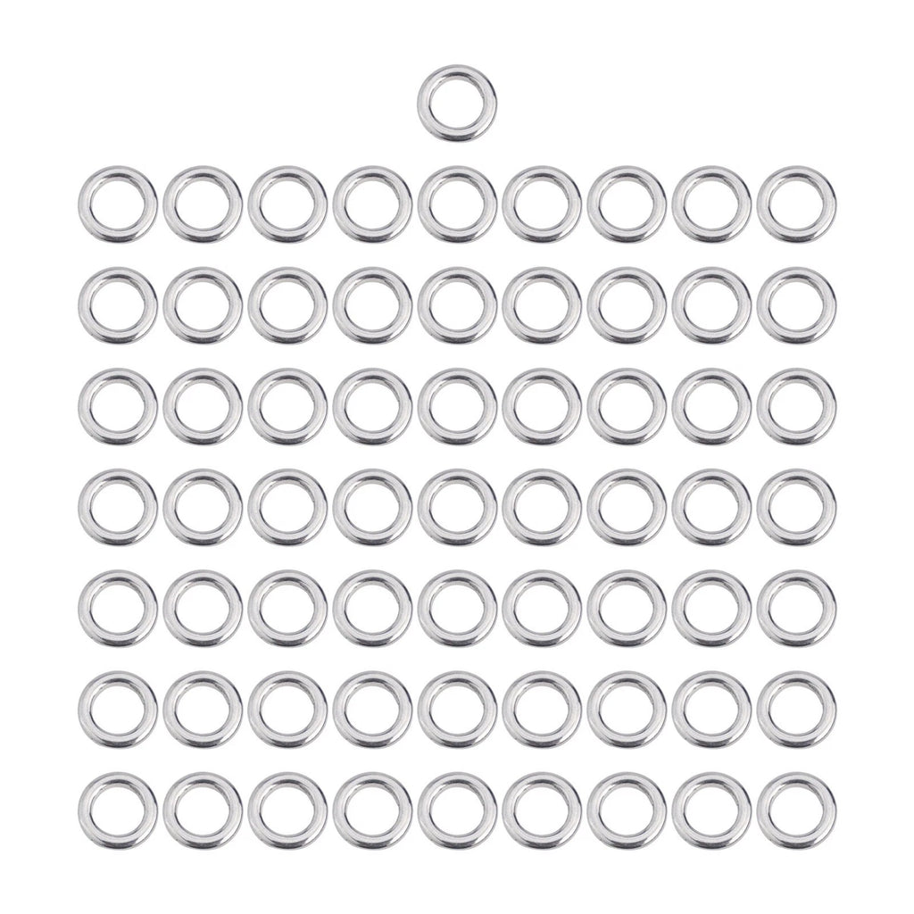 50pcs Solid Ring Split Ring Swivel for Fishing Tools