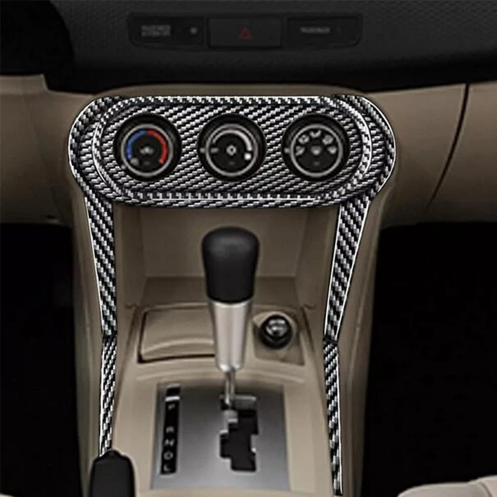 Carbon Fiber Central Console Panel Cover Trim For Mitsubishi Lancer 2008-2013