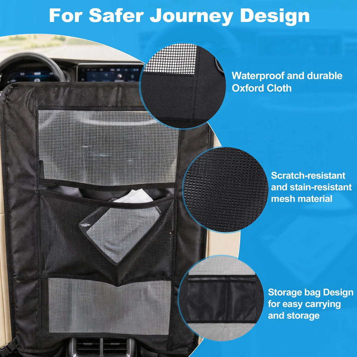 Dog Car Barrier Rear Seat Divider Net for Universal Fit (2010–2023)