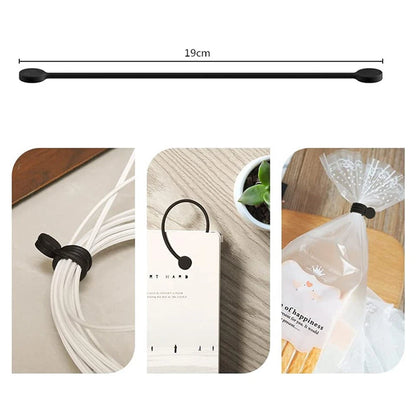 20x Magnetic Silicone Cable Ties for Bundling