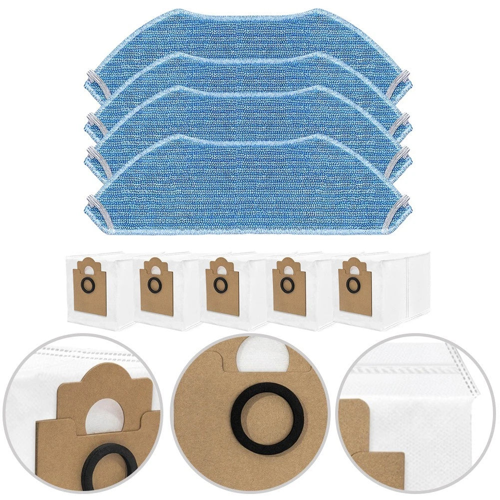 Set of 4 Microfiber Cloths for Robot Dust Bags