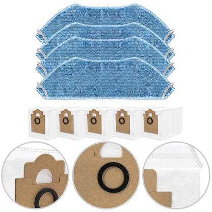 Set of 4 Microfiber Cloths for Robot Dust Bags