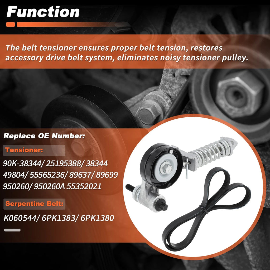 Serpentine Belt Tensioner Kit Replacement for Chevrolet Cruze (2012–2015)