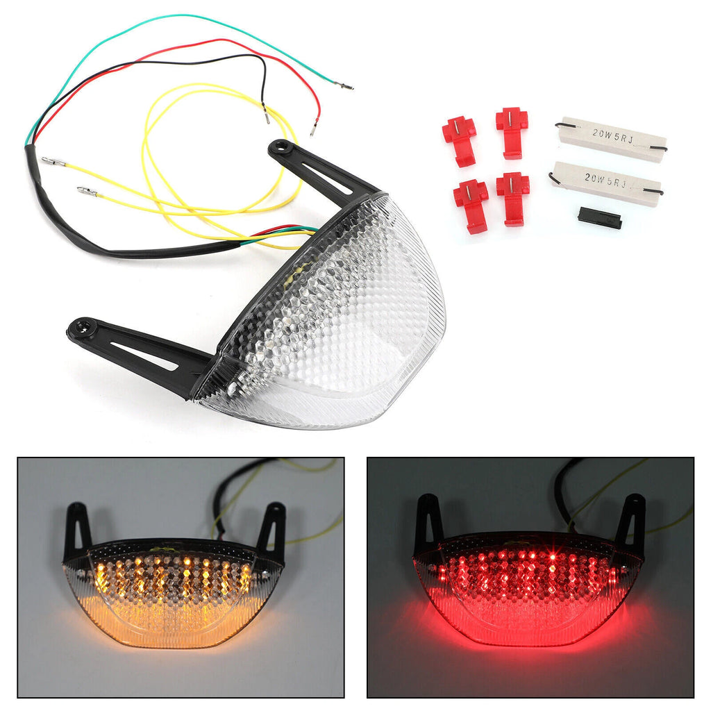 Rear Brake Turn Signals Taillight for Honda CBR 600RR (2007–2012) Clear T9