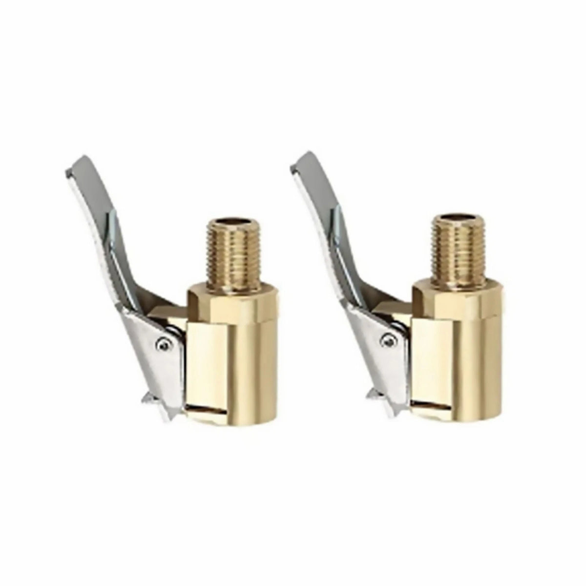 2Pcs Tire Inflatable Straight Copper Open Flow Air Chuck for Auto Accessories