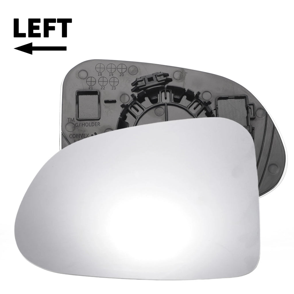Left Driver Side Mirror Glass Non Heated White for Hyundai (2007–2016)