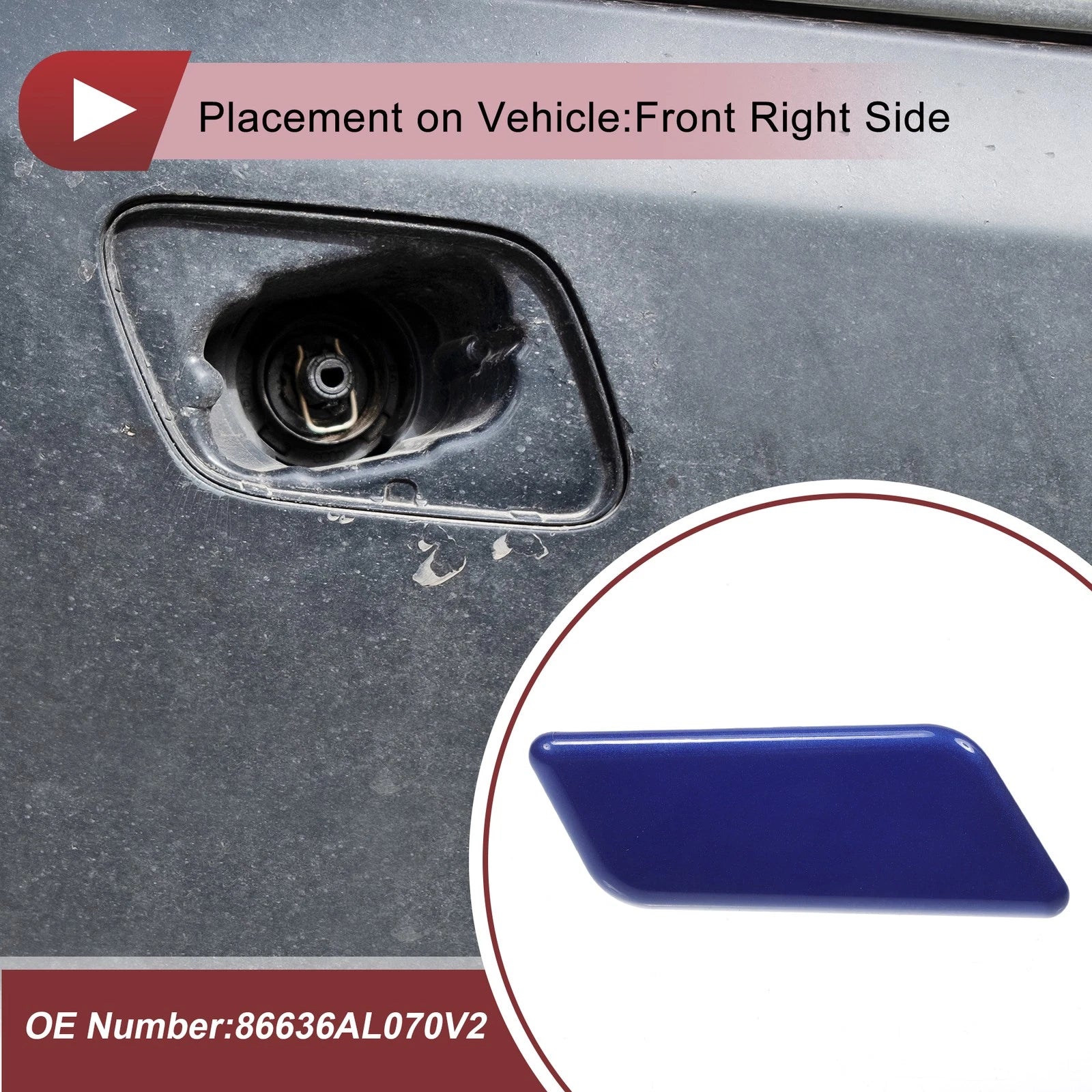 Front Right Washer Nozzle Cover Cap for Subaru Outback (2015–2017)