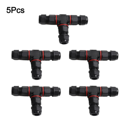 5-Pack IP68 Rated T-Shape Connectors for Automotive Applications