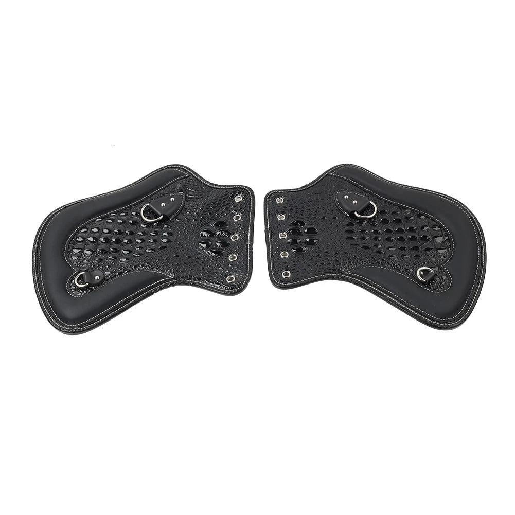 2X Leather Heat Saddle Shield Deflector for Harley Models (Universal)