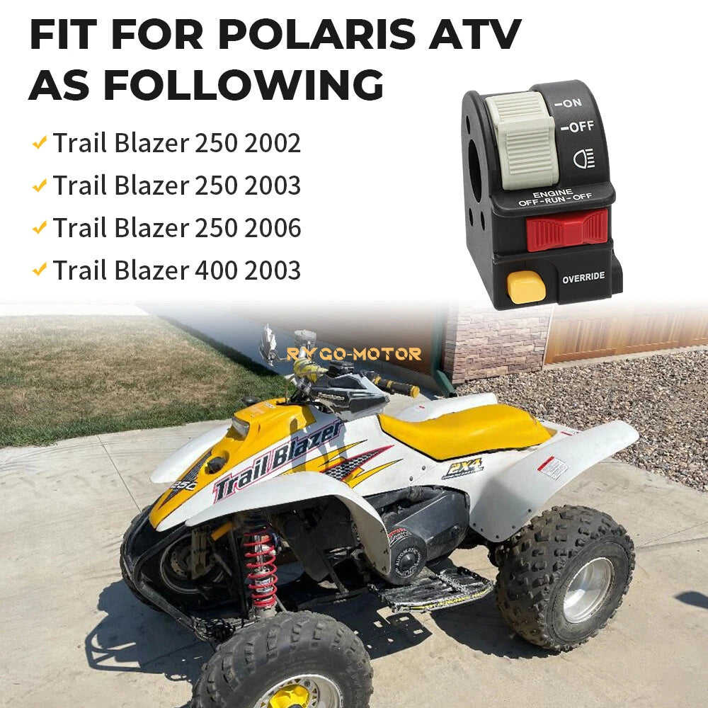Handlebar ON OFF Switch 4011386 for Polaris Trail Blazer 400 250 (2002–2006)