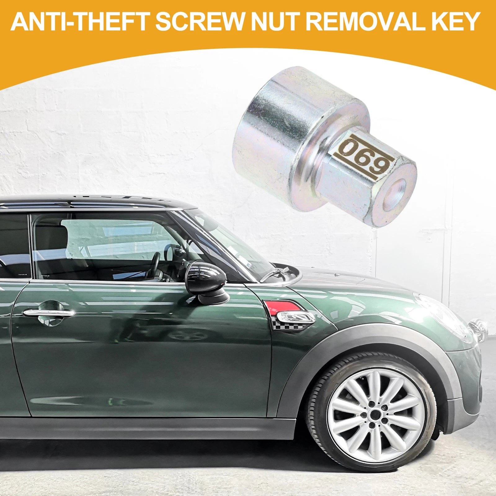 Wheel Lock Lugnut Antitheft Key Socket for BMW Mini Cooper (2002–2023)
