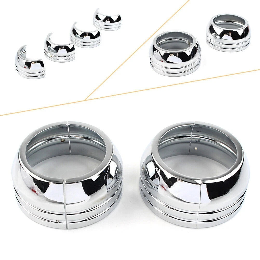 Set of 2 Chrome Fork Boot Covers for Harley Davidson FXD (2006–2017)