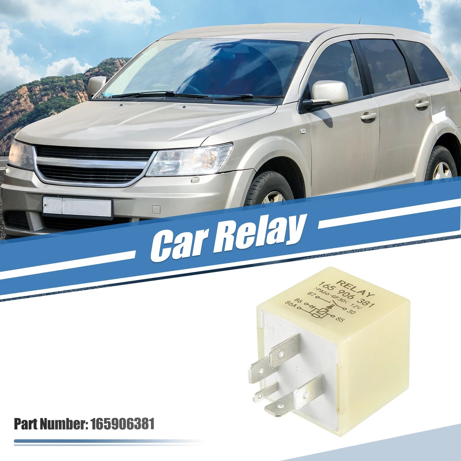 Starter Relay 5 Pin Heavy Duty DC 12V 40A for Audi A4 (1999–2001)