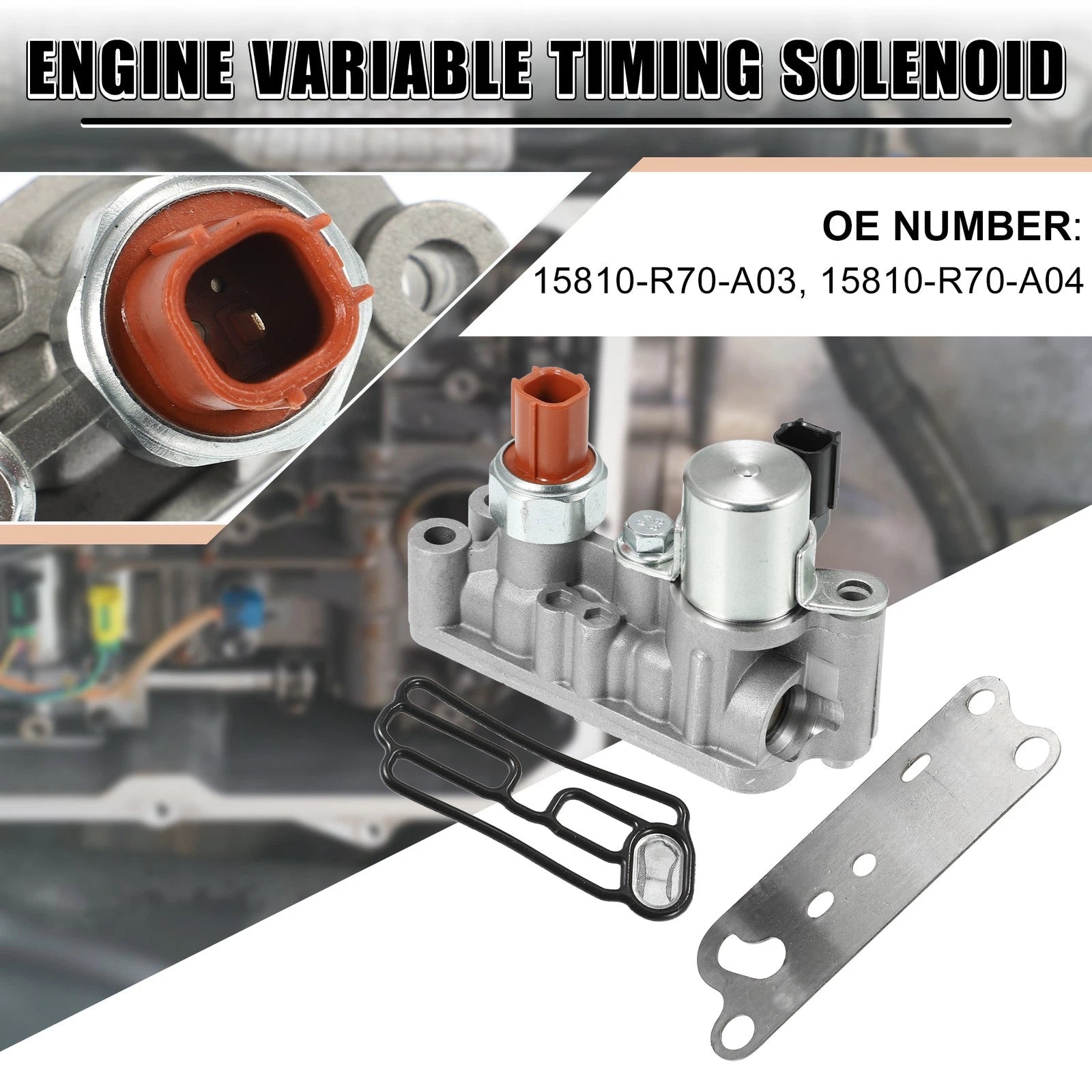 Engine Variable Timing Solenoid Assembly with Gasket Set for Honda Pilot (2011–2015)