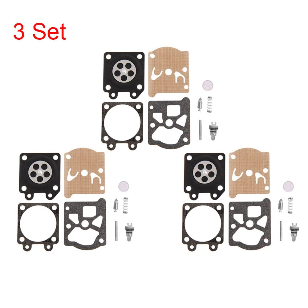 Set of 3 Carburetor Diaphragm Repair Parts for Chainsaw 4500 5200 5800