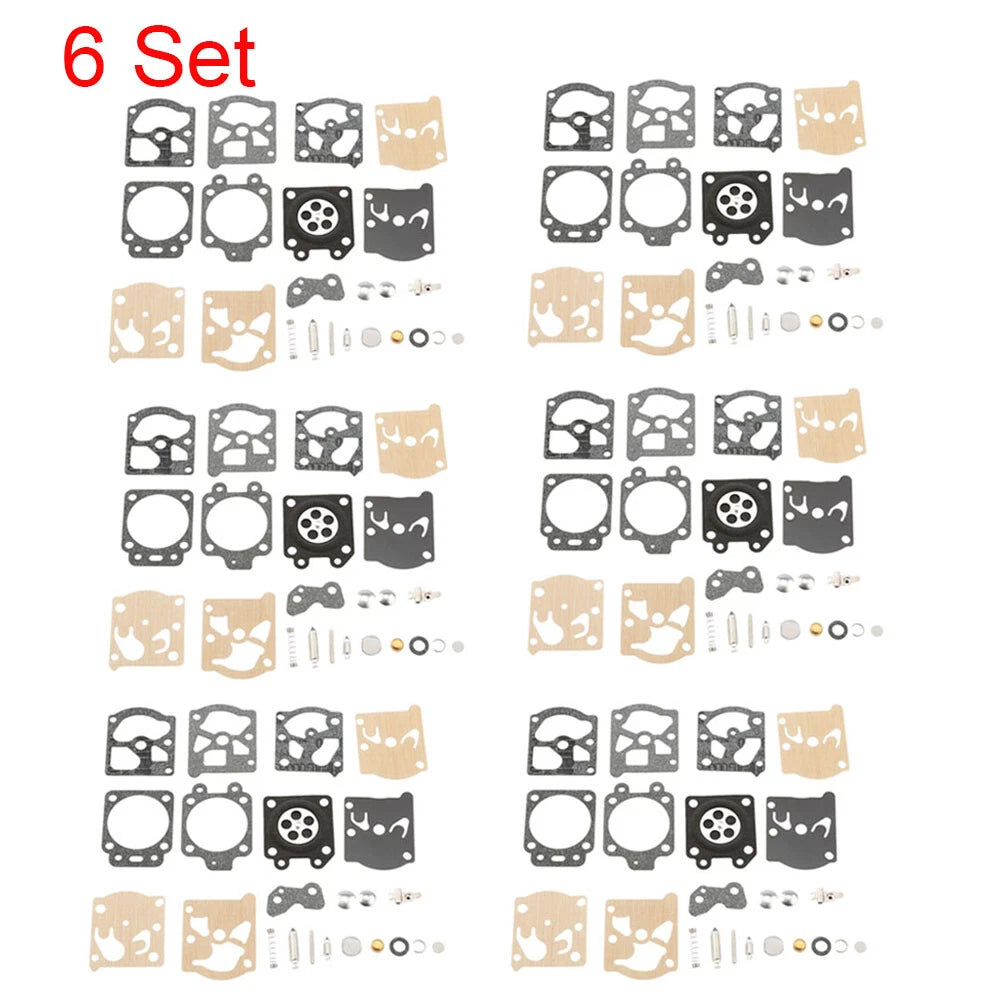 Set of 6 Carburetor Gasket Kits for Walbro K20-WAT WA WT (Husqvarna, Stihl, Echo)