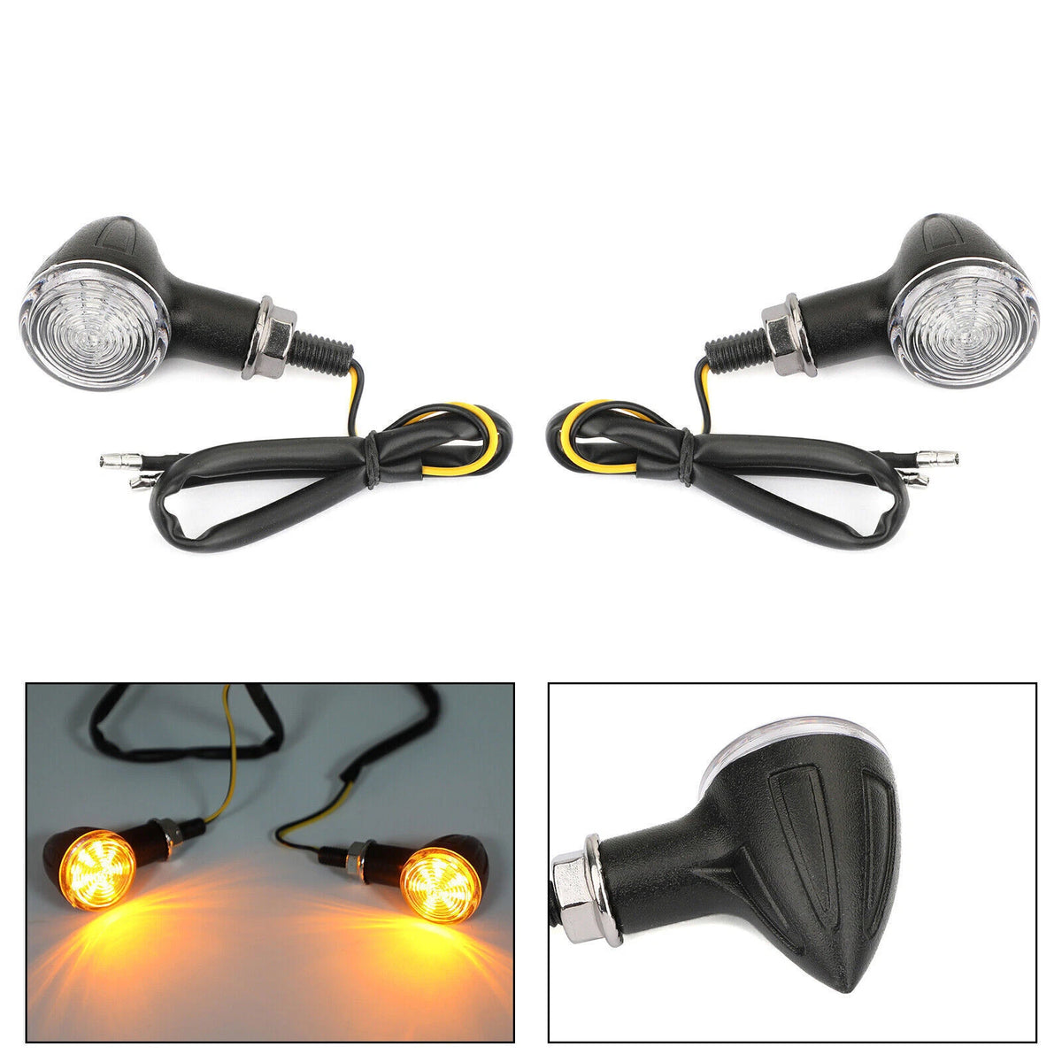 Universal Small Bullet Turn Signal Blinker Lights for Motorcycle (T9)